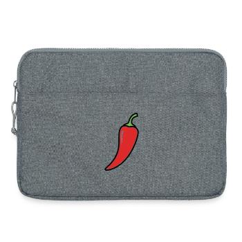 Chili Schote Scharf Comic - Laptoptasche 15" - Grau meliert - Vorne