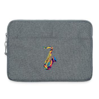 ColorSaxophone Art Print - Laptop bag 15" - heather grey - Front