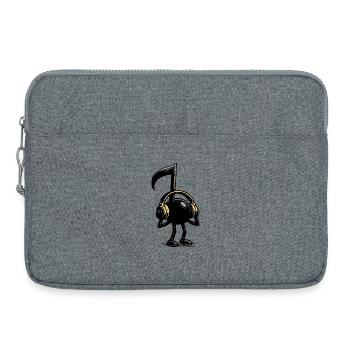Note de musique - Sacoche pour ordinateur portable 15 pouces - gris chiné - Devant