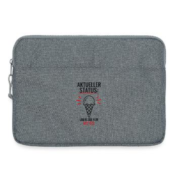 Eis geht immer - Fröhliches Sommer Sonne T-Shirt - Laptoptasche 15" - Grau meliert - Vorne