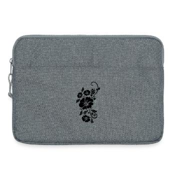 floral flower blumen sommer - Sacoche pour ordinateur portable 15 pouces - gris chiné - Devant