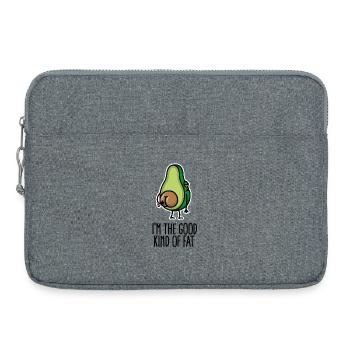 I'm the good kind of fat funny avocado big butt - Laptop bag 15" - heather grey - Front