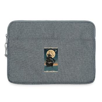 Vaisseau lunaire nocturne - Sacoche pour ordinateur portable 15 pouces - gris chiné - Devant