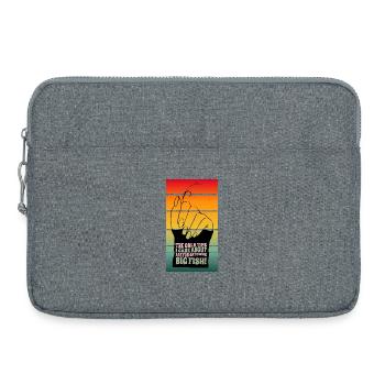 Carp Fishing Girls: Only Tips for Big Fish Matter! - Laptop bag 15" - heather grey - Front