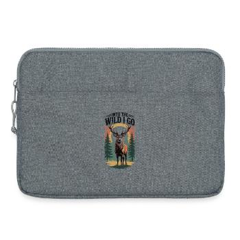 Randonnée - Je vais dans la nature - Sacoche pour ordinateur portable 15 pouces - gris chiné - Devant