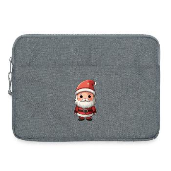 Chibi Santa Cheer Illustration - Laptop bag 15" - heather grey - Front