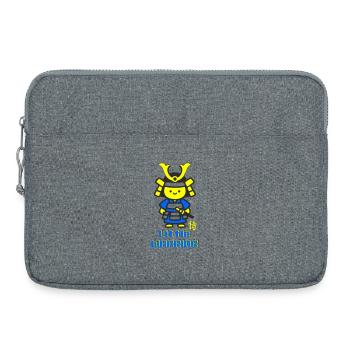 Little Samurai Warrior - Laptop bag 15" - heather grey - Front