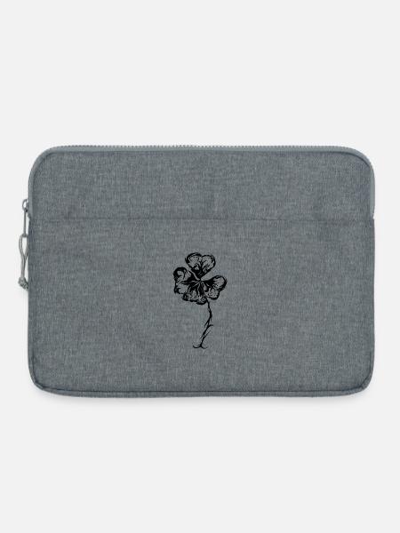 Glücksklee - Laptoptasche 15" - Grau meliert