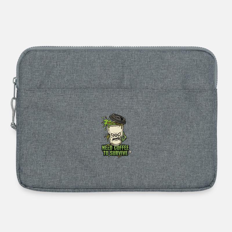 Café Zombie Need Coffee - Laptop bag 15" - heather grey