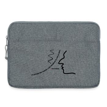 Citation de Gainsbourg - Sacoche pour ordinateur portable 15 pouces - gris chiné - Devant