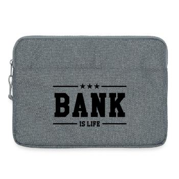 Bank is life - Laptop bag 15" - heather grey - Front