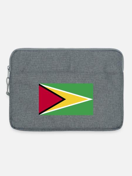 Guyana National Flagge - Laptoptasche 15" - Grau meliert