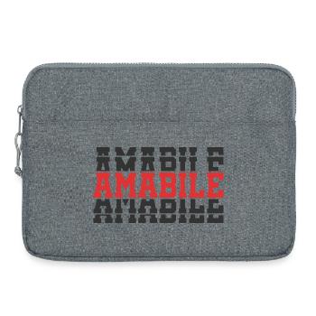 T-Shirt Liebenswertes T-Shirt Geschenkidee gestapelter Text - Laptoptasche 15" - Grau meliert - Vorne