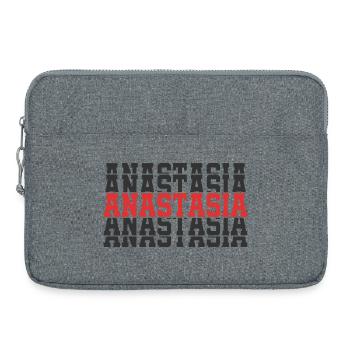 Anastasia T-Shirt Geschenk gestapelter Text - Laptoptasche 15" - Grau meliert - Vorne