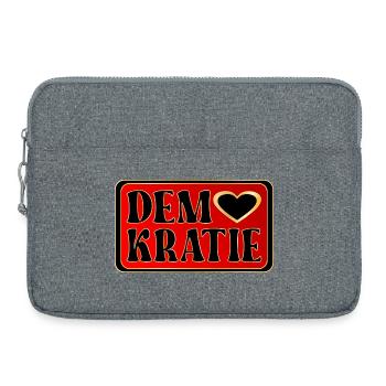 DEMOKRATIE HALTUNG WÄHLEN - Laptoptasche 15" - Grau meliert - Vorne