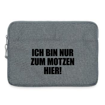 I'm just here to moan - Laptop bag 15" - heather grey - Front