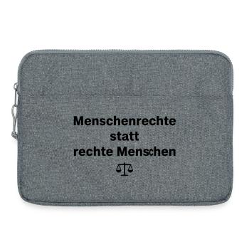  Menschenrechte Spruch Waage - Laptoptasche 15" - Grau meliert - Vorne