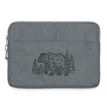 Bear Silhouette Pine Forest Grizzly - Laptoptasche 15" - Grau meliert - Vorne