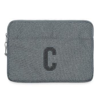 C letter dots grid - Laptop bag 15" - heather grey - Front