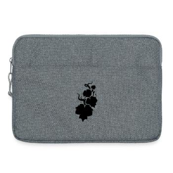 Une vigne en silhouette - Sacoche pour ordinateur portable 15 pouces - gris chiné - Devant