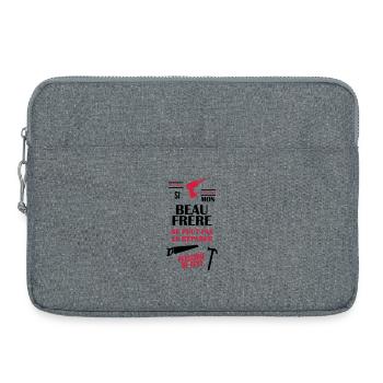 Belle Beau-Frère / Belle-Sœur / Beau Frere / Belle - Sacoche pour ordinateur portable 15 pouces - gris chiné - Devant