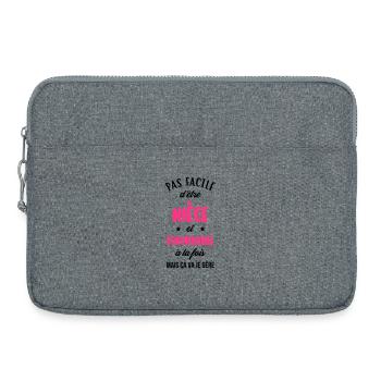 Neveu Nièce Oncle Tante Famille Bébé Noël - Laptop bag 15" - heather grey - Front