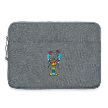 Crabe coloré style néon - Sacoche pour ordinateur portable 15 pouces - gris chiné - Devant