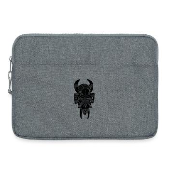Démon noir africain - Sacoche pour ordinateur portable 15 pouces - gris chiné - Devant