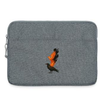 Raven Phoenix Fire Renaissance Bird Myth - Laptop bag 15" - heather grey - Front