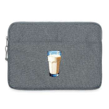 Un verre de lait - Sacoche pour ordinateur portable 15 pouces - gris chiné - Devant