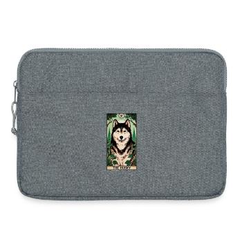 Carte de tarot Husky Forest - Sacoche pour ordinateur portable 15 pouces - gris chiné - Devant