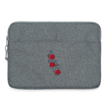 Poppies and cornflowers. Summer design. - Laptop bag 15" - heather grey - Front