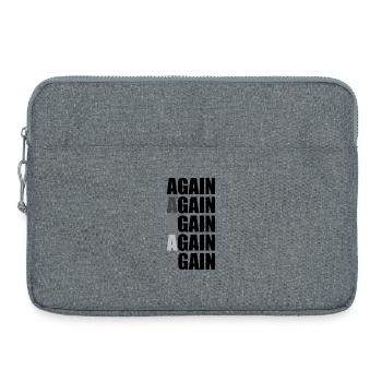 Again Again Again Again Gain - Laptop bag 15" - heather grey - Front