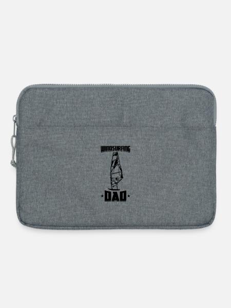 Windsurfer Vater - Laptoptasche 15" - Grau meliert