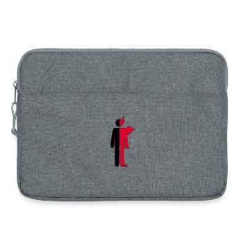 Man or Demon Pictogram - Laptop bag 15" - heather grey - Front