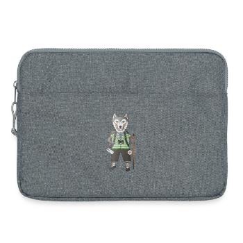 wander like a wolf free and wild - Laptop bag 15" - heather grey - Front