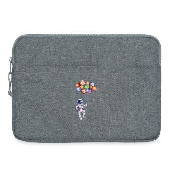 Astronaut Holding Planet Balloons - Laptop bag 15" - heather grey - Front