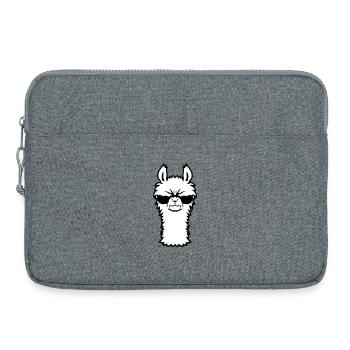 Lama Lunettes de soleil Angry Cool Furry Alpaga Sour - Sacoche pour ordinateur portable 15 pouces - gris chiné - Devant