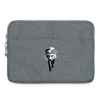 Polarfuchs Schneefuchs Eisfuchs Süßer Weißer Fuchs - Laptoptasche 15" - Grau meliert - Vorne