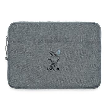 Regattabahn Segelsport Regatta Bahn Segeln Kurs - Laptoptasche 15" - Grau meliert - Vorne