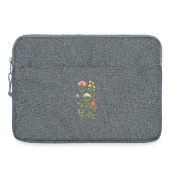 Wilde Blumen Aquarell-Design - Laptoptasche 15" - Grau meliert - Vorne