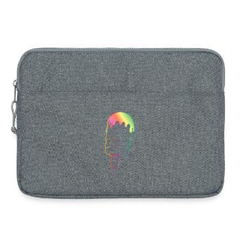 Contour de glace arc-en-ciel style néon - Sacoche pour ordinateur portable 15 pouces - gris chiné - Devant