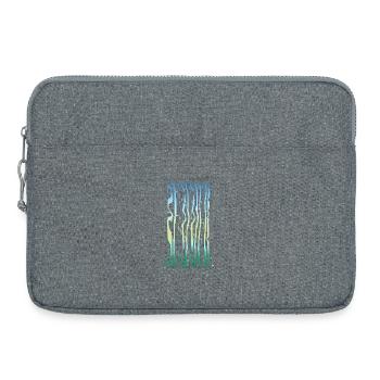 Buchstaben Abbildung mit Farbverlauf - Laptoptasche 15" - Grau meliert - Vorne