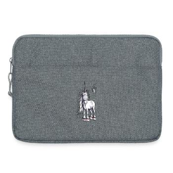 Es ist Einhorn Zeit - Laptoptasche 15" - Grau meliert - Vorne
