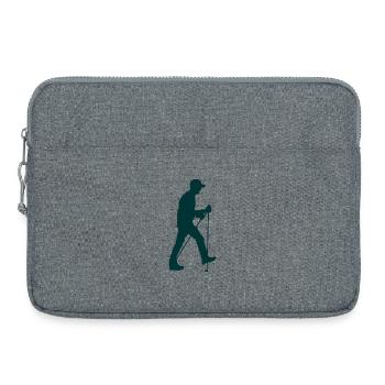Randonneur randonnée marche nordique - Sacoche pour ordinateur portable 15 pouces - gris chiné - Devant