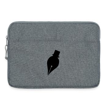 Logo de stylo d’écriture ou de stylo à encre pour écrivain - Sacoche pour ordinateur portable 15 pouces - gris chiné - Devant