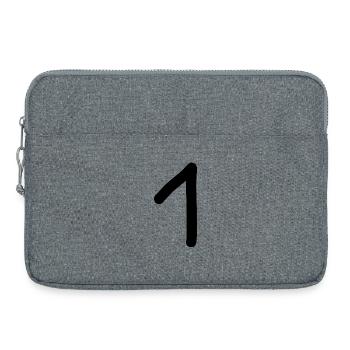 1 numéro un noir anniversaire - Sacoche pour ordinateur portable 15 pouces - gris chiné - Devant