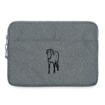 Chevaux T-shirt Cadeau Cavalier - Sacoche pour ordinateur portable 15 pouces - gris chiné - Devant