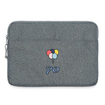 70. 70 ANS. 70e ANNIVERSAIRE - Sacoche pour ordinateur portable 15 pouces - gris chiné - Devant