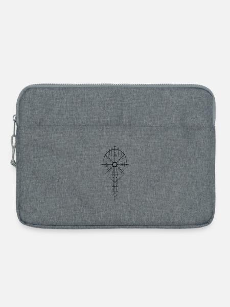Conception de l’amulette runique nordique - Sacoche pour ordinateur portable 15 pouces - gris chiné